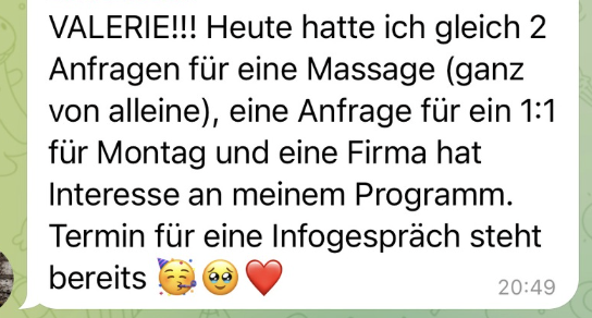 WhatsApp Feedback zu Content Creation Formula