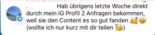 WhatsApp Feedback zu Content Creation Formula